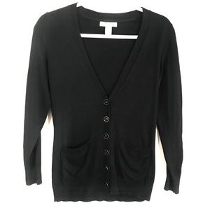 Banana Republic silk blend cardigan gold button